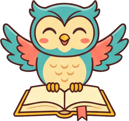 Kavi, the KAVI owl, cheering with wings up